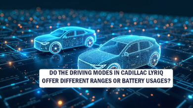 do the driving modes in cadillac lyriq offer different ranges or battery usages?
